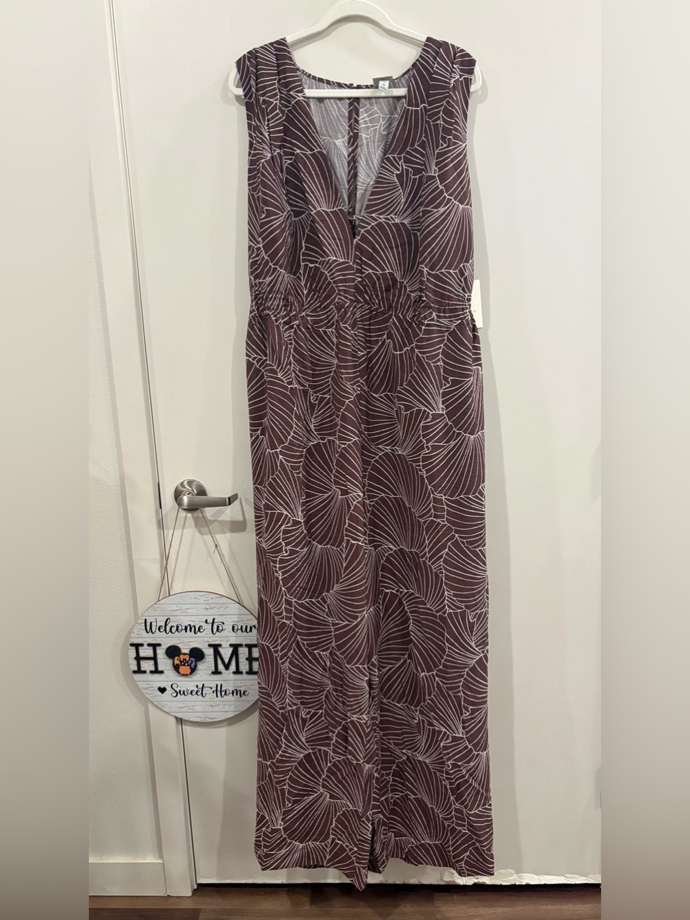 a new day Brown and white shelles Jumpsuit